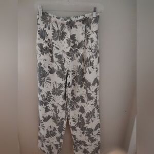 🦋Free People Monochrome Leaf Pattern Pants